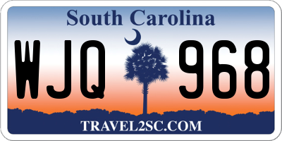SC license plate WJQ968