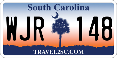 SC license plate WJR148