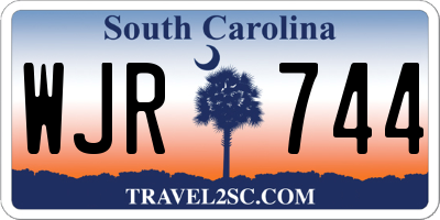 SC license plate WJR744