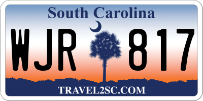 SC license plate WJR817