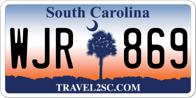 SC license plate WJR869