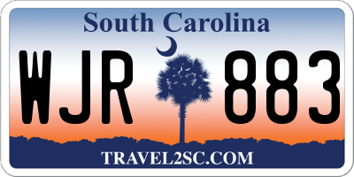 SC license plate WJR883