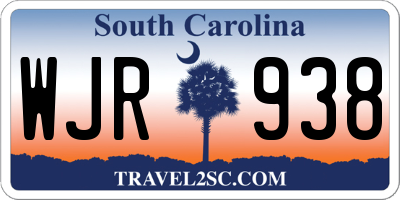 SC license plate WJR938