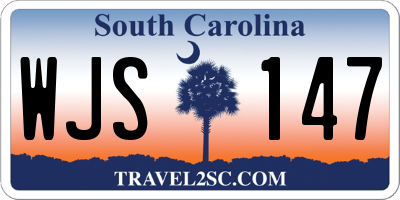 SC license plate WJS147