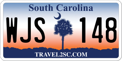 SC license plate WJS148