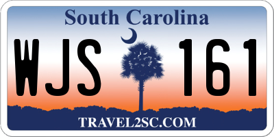 SC license plate WJS161