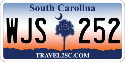 SC license plate WJS252