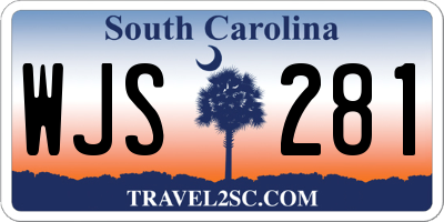 SC license plate WJS281