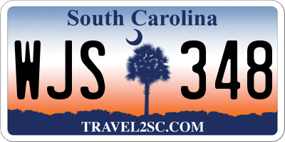 SC license plate WJS348