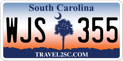 SC license plate WJS355