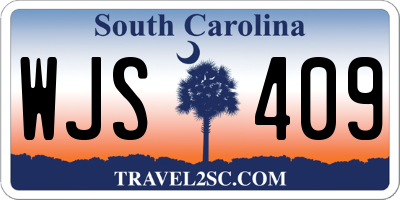 SC license plate WJS409