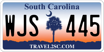 SC license plate WJS445