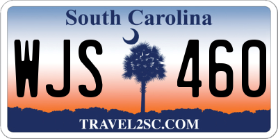 SC license plate WJS460
