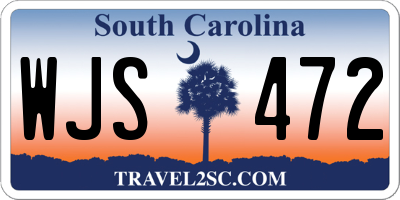 SC license plate WJS472