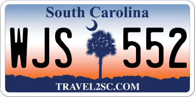 SC license plate WJS552