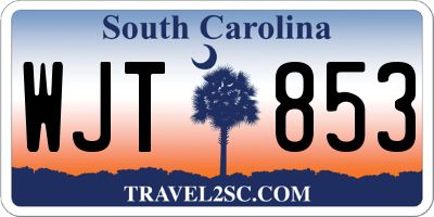 SC license plate WJT853