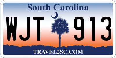 SC license plate WJT913