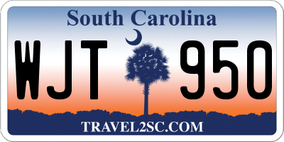 SC license plate WJT950