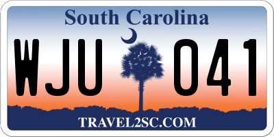 SC license plate WJU041