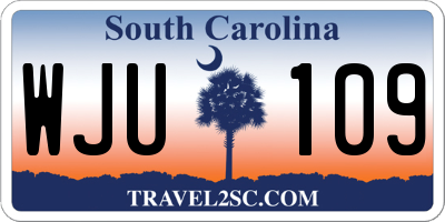 SC license plate WJU109