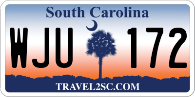 SC license plate WJU172