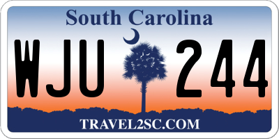 SC license plate WJU244