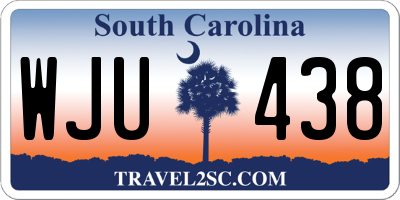 SC license plate WJU438