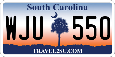 SC license plate WJU550