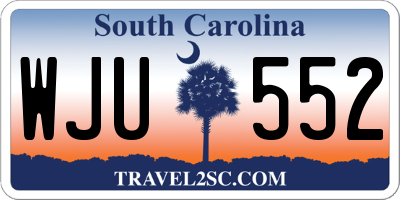 SC license plate WJU552