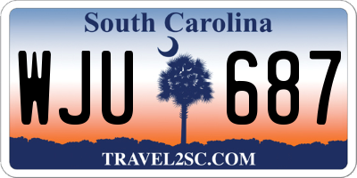 SC license plate WJU687