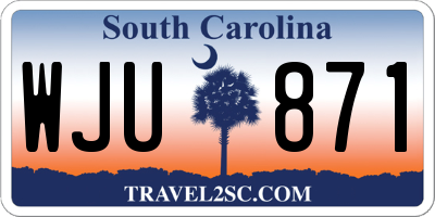 SC license plate WJU871