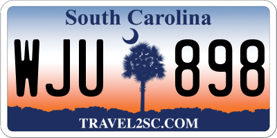 SC license plate WJU898