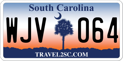 SC license plate WJV064