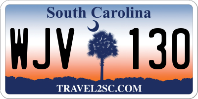 SC license plate WJV130