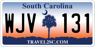 SC license plate WJV131