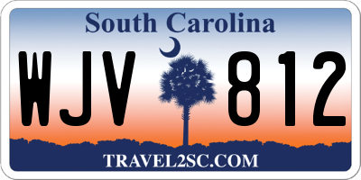 SC license plate WJV812