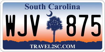 SC license plate WJV875
