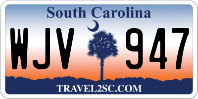 SC license plate WJV947