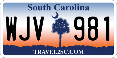 SC license plate WJV981