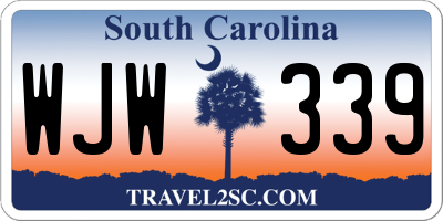 SC license plate WJW339