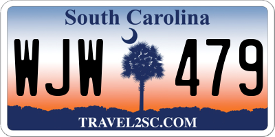 SC license plate WJW479
