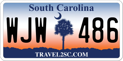SC license plate WJW486