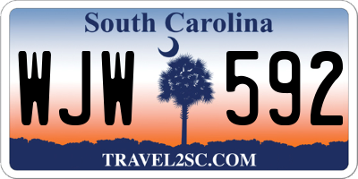 SC license plate WJW592