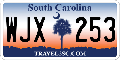 SC license plate WJX253
