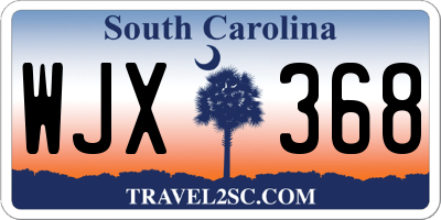 SC license plate WJX368