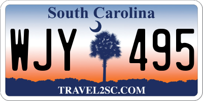 SC license plate WJY495