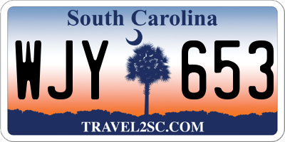 SC license plate WJY653