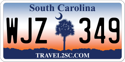 SC license plate WJZ349