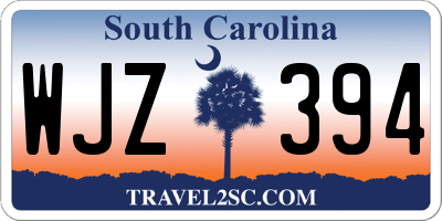 SC license plate WJZ394