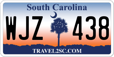 SC license plate WJZ438